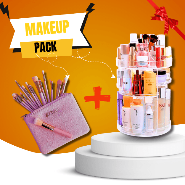 Pack Spécial Organisateur de maquillage + Trousse de 15 Pinceaux zoeva professionnels 