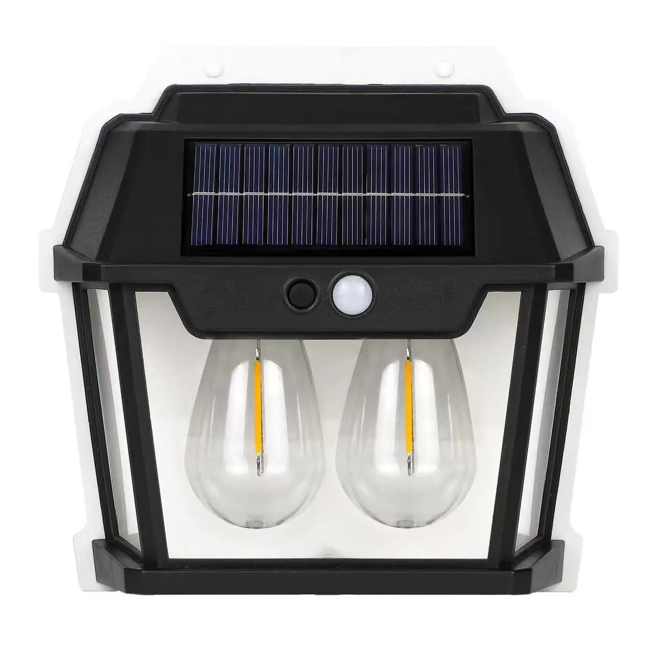 Applique murale solaire étanche pour petite maison, fil Rett à induction, lumière chaude, cour, villa, jardin, extérieur
