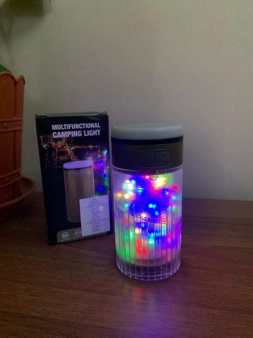 Lampe de Camping Enroulable avec Guirlande Lumineuse 10m – مصباح تخييم محمول وقابل للشحن