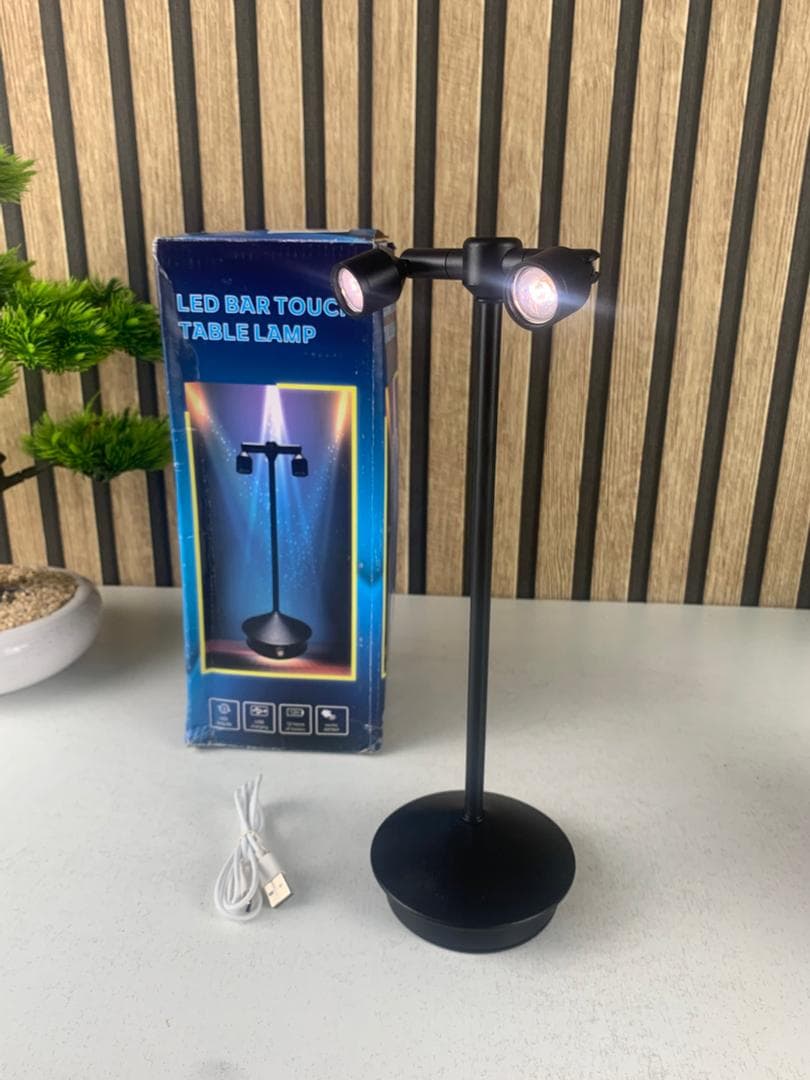 Lampe de bureau LED rétro à double tête rotative à 360 degré – مصباح مكتب بعدة أوضاع إضاءة