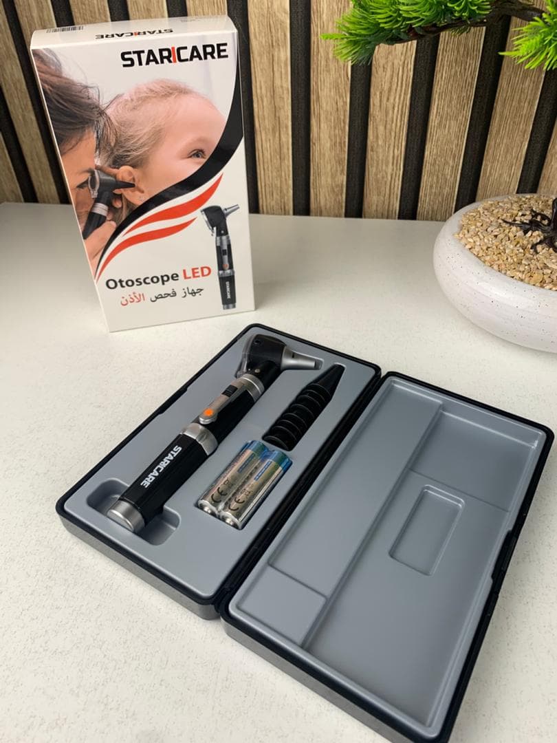 Otoscope 3X avec LED loupe de contrôle d’oreille portable avec 8 capuchons – جهاز فحص الأذن