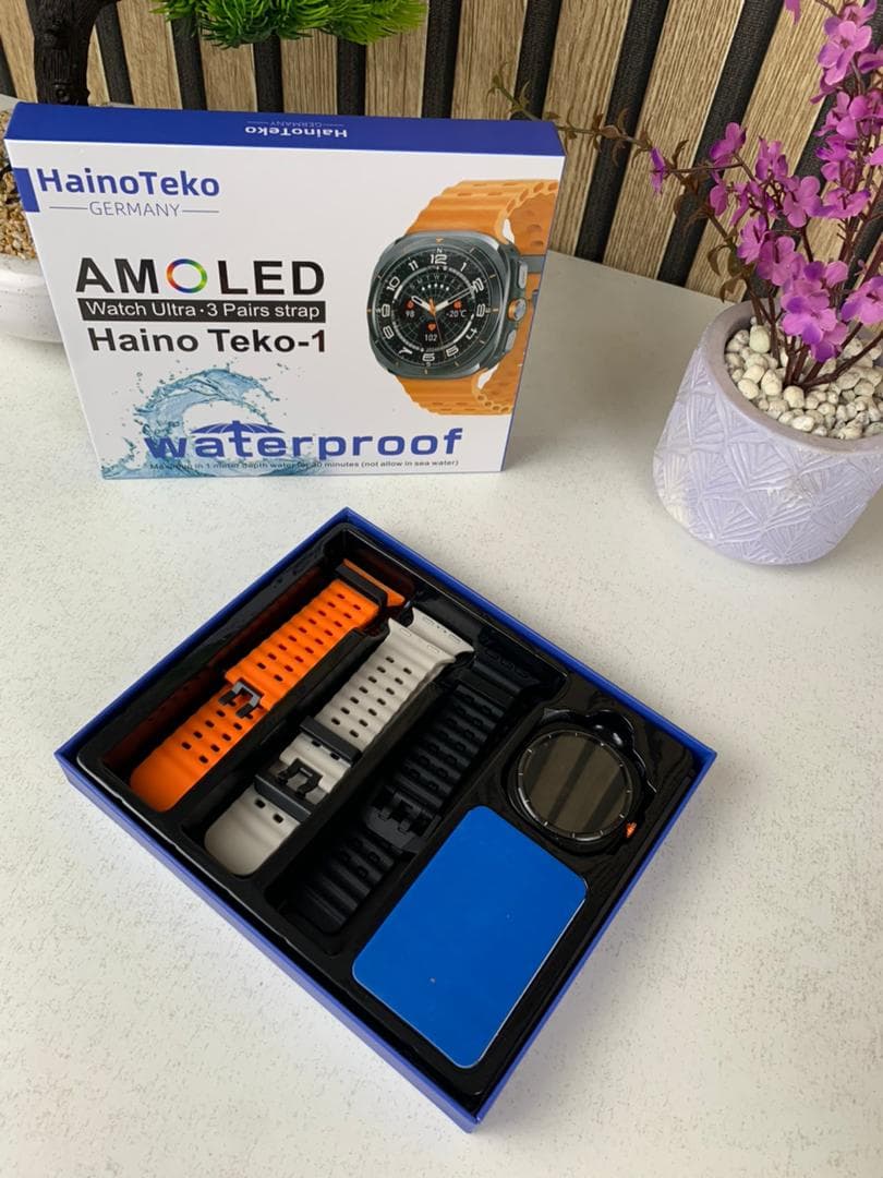 Smart Watch Haino Teko-1 Écran Amoled avec 3 Bracelets intégré – ساعة ذكية أصلية