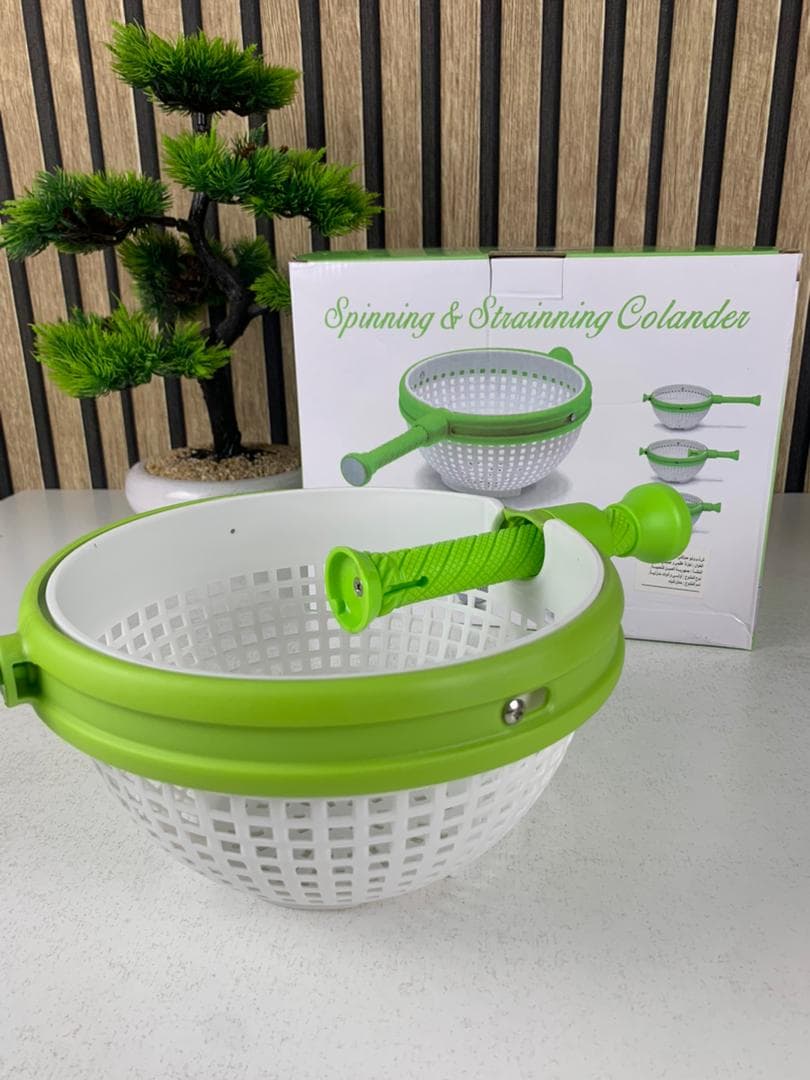 Panier D’égouttage Rotatif pour Fruits et Légumes Facile et Rapide – سلة غسل الخضار