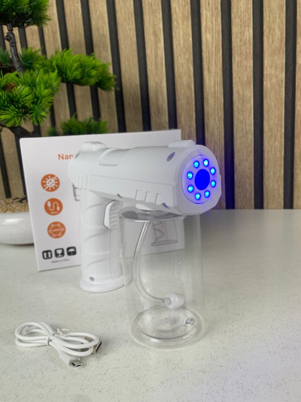 Pistolet pulvérisateur de désinfection sans fil 280 ml rechargeable par USB – جهاز تنظيف وتعقيم