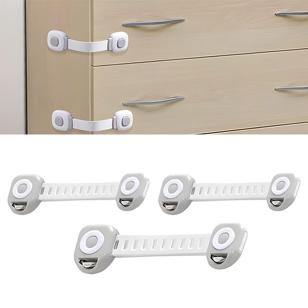Pack de 3 verrous de sécurité enfant pour électroménager et tiroirs – طقم قفل حماية للأطفال