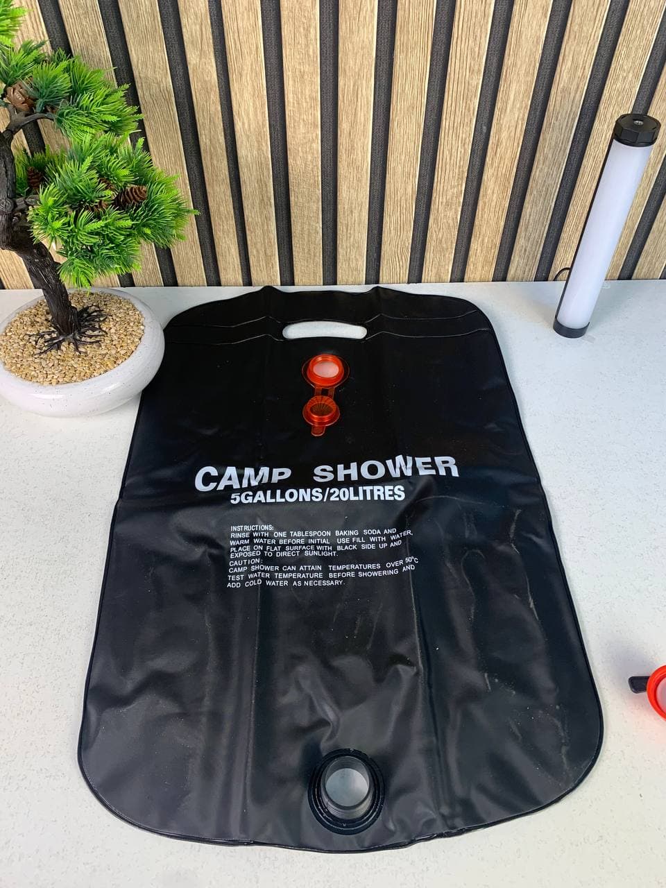 Sac de douche solaire avec pommeau de douche interchangeable 20L - حقيبة الاستحمام الشمسية المحمولة سعة 20 لتر