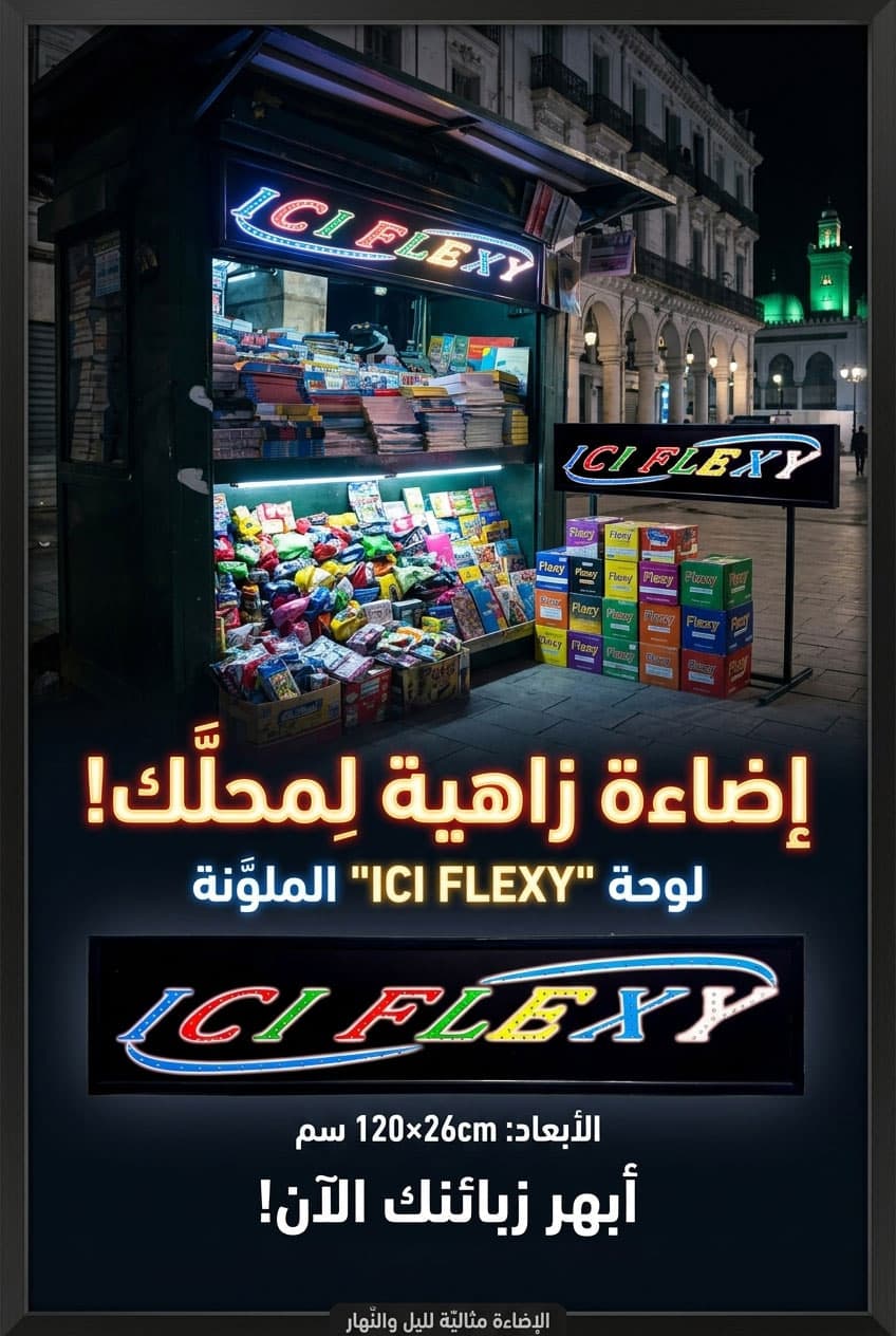 Plaque de Signalisation LED Multicolore Flexy Large V2- لوحة إشهارية ضوئية