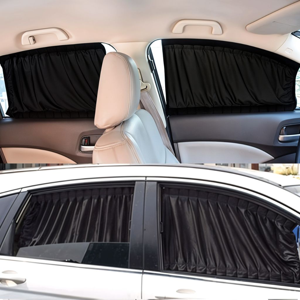 2PcsRideau-CNC.jpg 2Pcs Rideau glissé de fenêtre Protection UV pour Voiture – ستار نوافذ جانبية في السيارة - الصورة 1