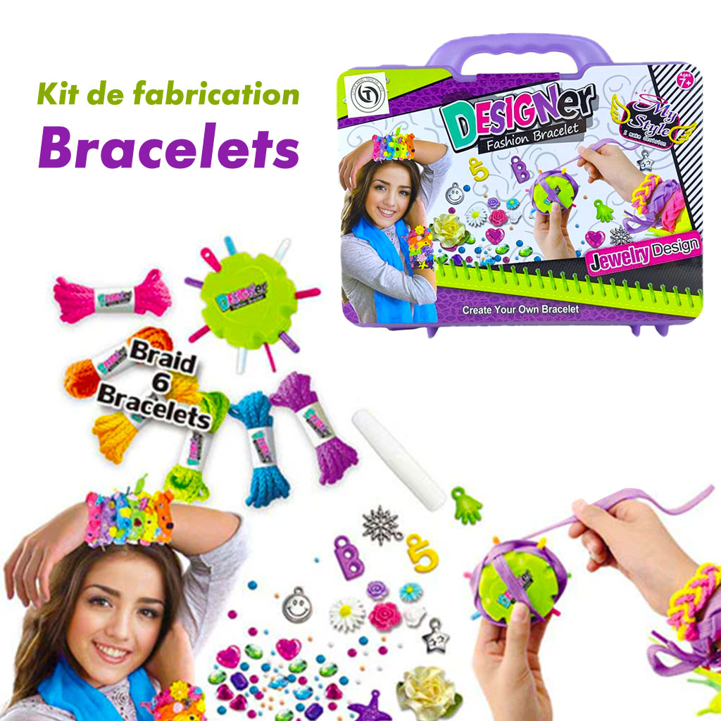 Braclets-Designer-cnc-2.jpg Kit de Fabrication de Bracelets Créatifs pour Filles - الصورة 1