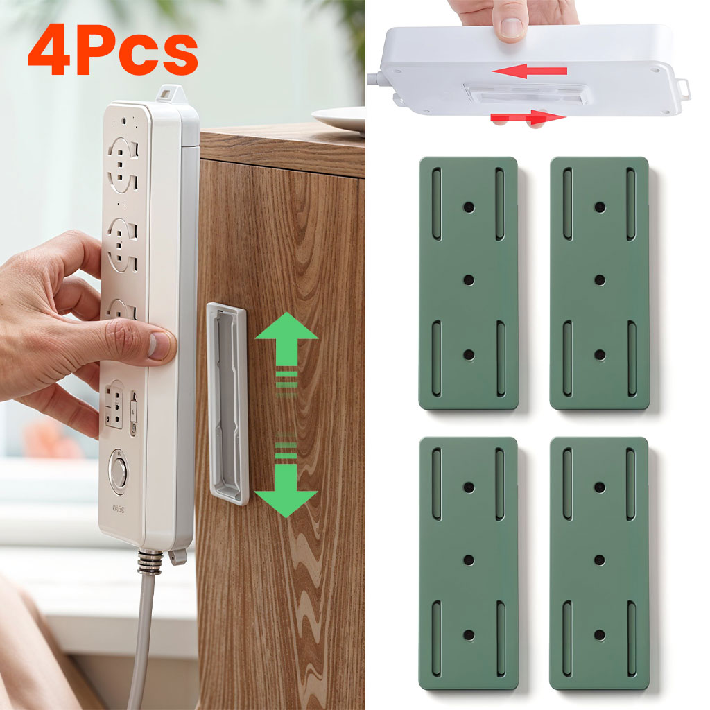 Support-Prise-4pcs-cnc-1.jpg Ensemble de Support Mural sans Poinçon Auto-Adhésif 4PCS - الصورة 1