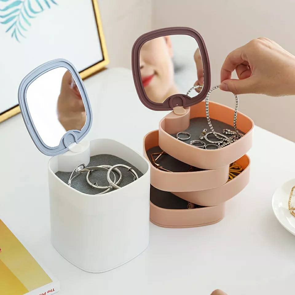 WhatsApp-Image-2022-09-08-at-3.02.23-PM.jpeg boîte de rangement pour bijoux multi-couches avec mirroir - الصورة 1