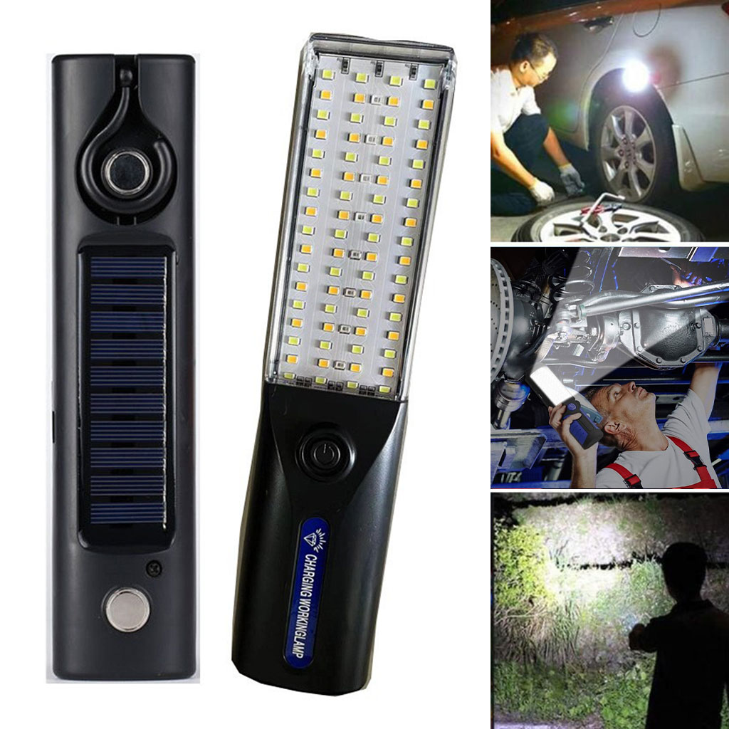 Working-Lamp-cnc-1.jpg Lampe de Travail LED Rechargeable Éclairage Ultra-Puissant avec Panneau Solaire Intégré – مصباح عمل قابل للشحن - الصورة 1
