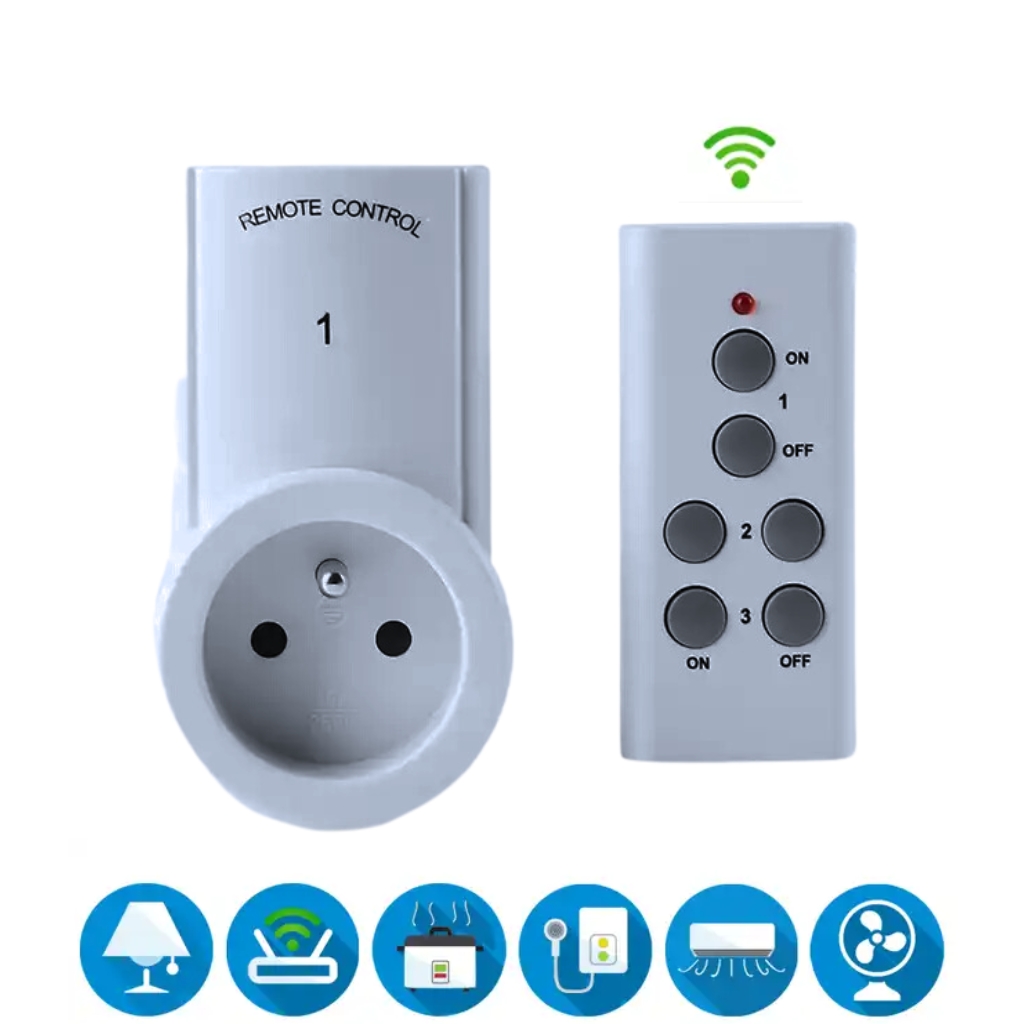 xr:d:DAFz9De9ed8:145,j:8225108940932271212,t:23112316 Prise de courant intelligente avec télécommande Sans-fil - الصورة 1