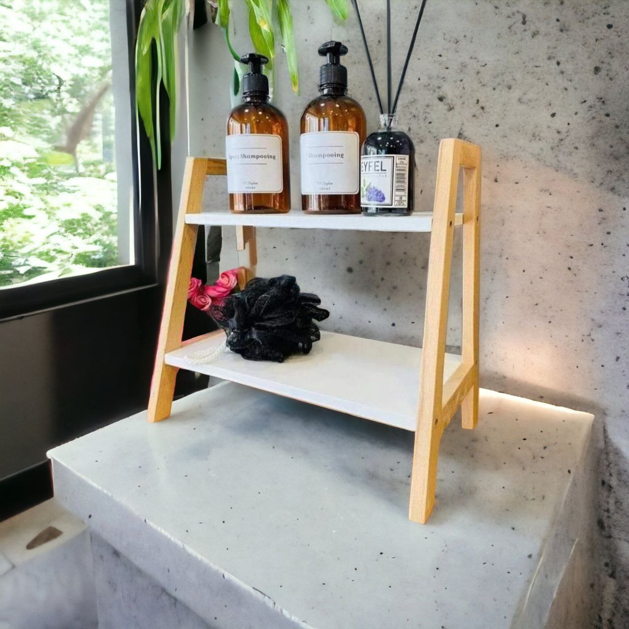photo_5812372524804193116_y.jpg étagère en Bambou Décorative pour Salle de Bain, Livres - الصورة 1
