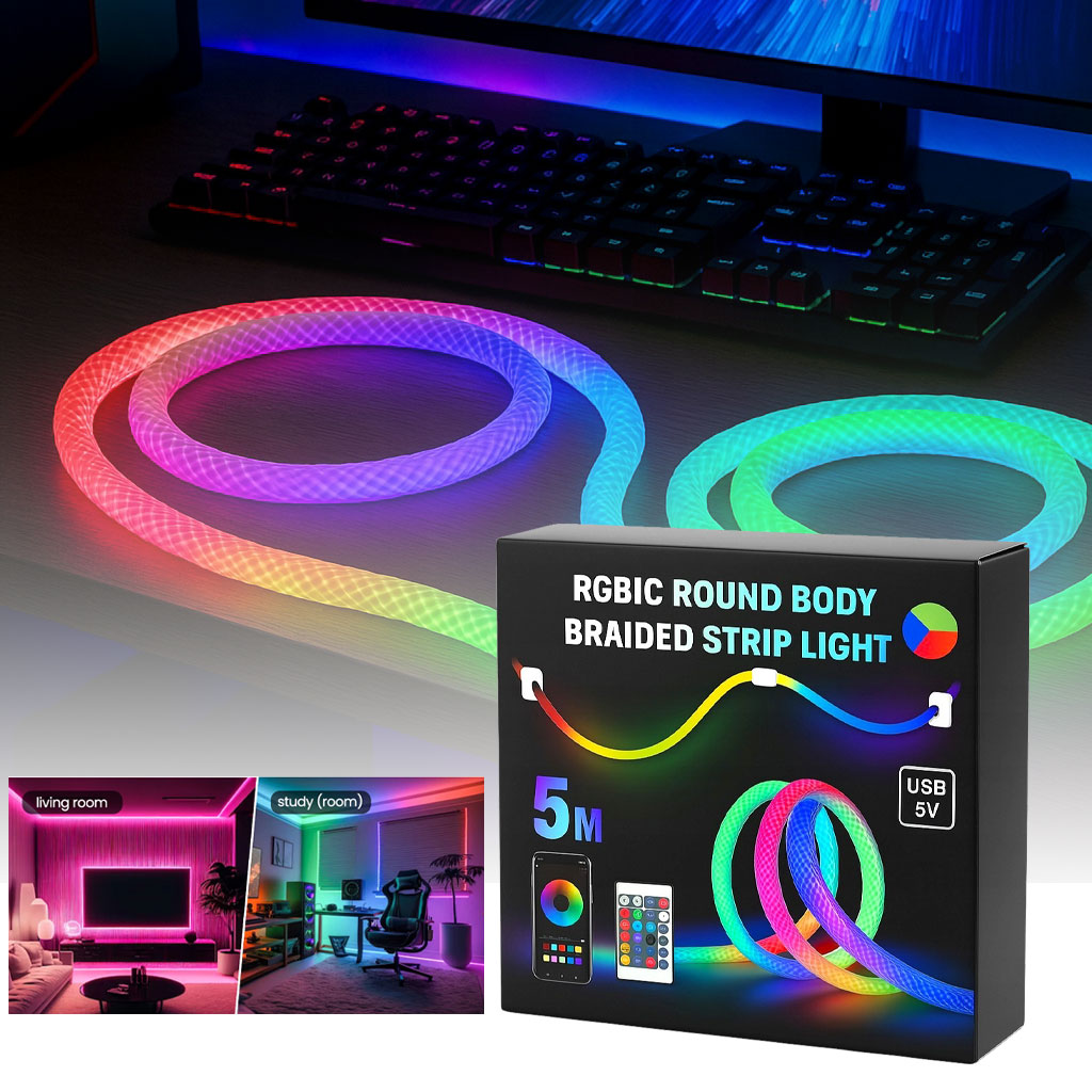 1775378314018_wnxmp98b_braided-strip-light-cnc Bande LED RGB tube 360° numérique 5m 16mm USB 5V App Control - شريط إضاءة ملونة - الصورة 1