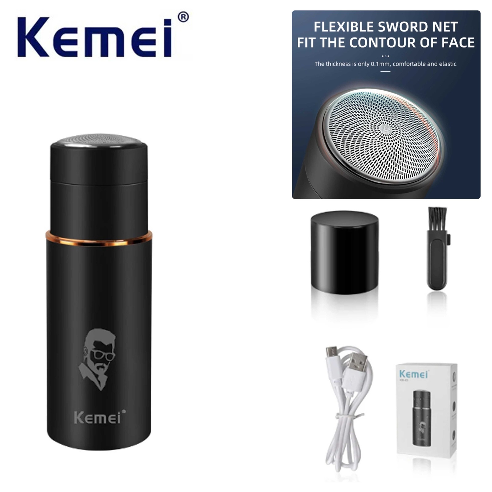 7e69dfb1609a0651a6761fbfdcb28788 Tondeuse Kemei Km-X5 - آلة حلاقة كهربائية محمولة - الصورة 1