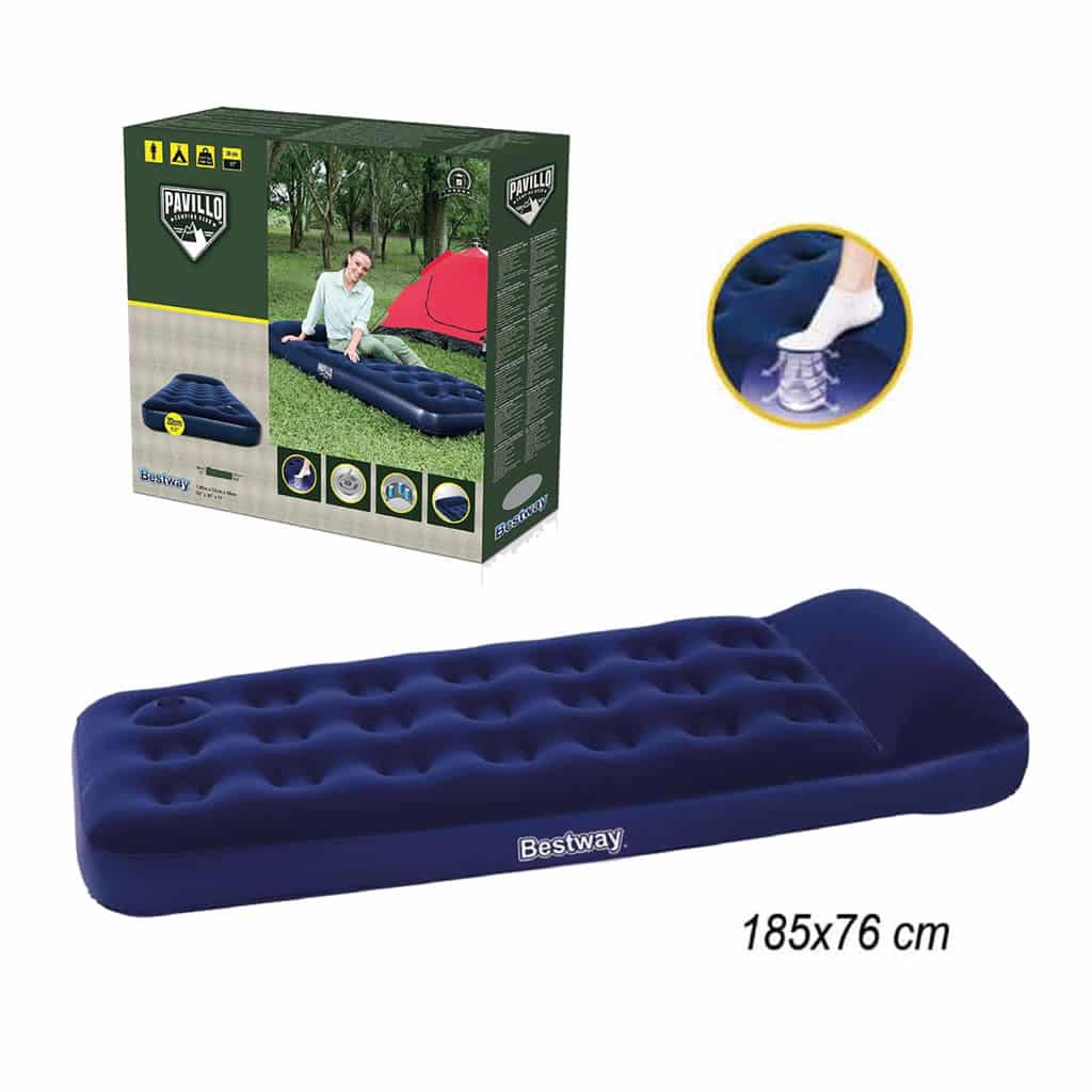1778511621658_yatt697o_bestway-67223-cnc Matelas Gonflable avec Pompe à Pied Intégrée (185x76cm) - مرتبة النوم الهوائية المتطورة مع مضخة قدم مدمجة - الصورة 1