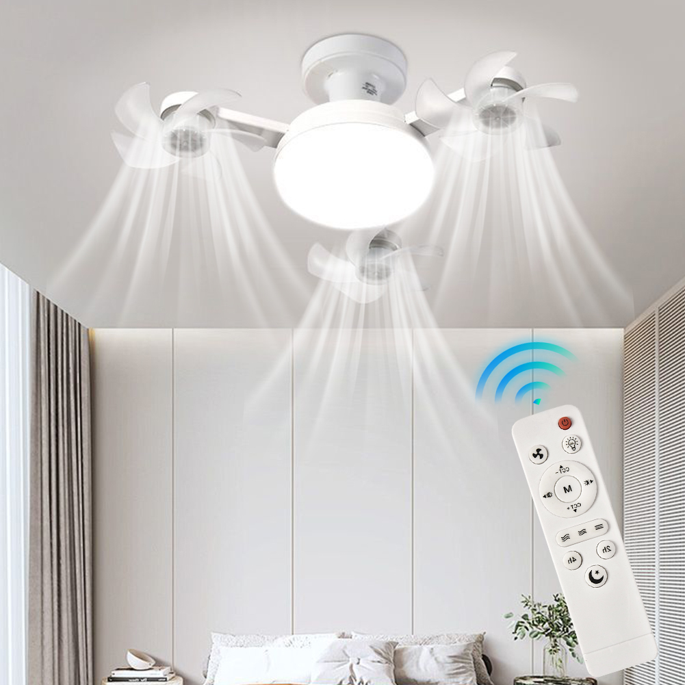 1779704763793_w9nq9i9t_f3-fan-cnc Ventilateur de Plafond LED Style Drone avec Télécommande - مصباح ومروحة السقف الذكية بتصميم درون - الصورة 1