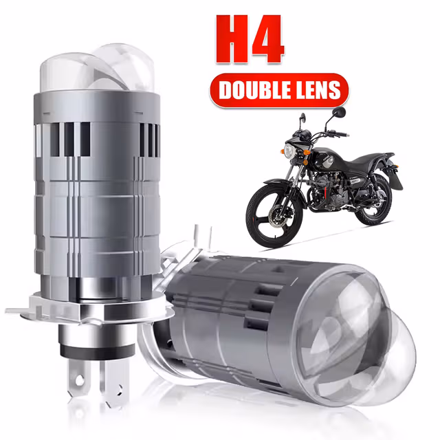 1782384902502-n8kx72 Ampoule LED H4 Pour Phare Universel Moto Technologie Double Lentille - مصباح ليد للمكابح والمصابيح الأمامية بعدسة مزدوجة مطورة - الصورة 1