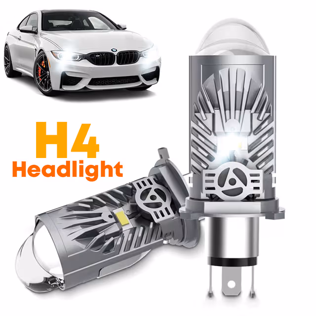 1782825477913-jcxut7 Kit Lampes Projecteur LED H4 36W Éclairage Full LED 6000K - طقم مصابيح بروجيكتور مدمجة للسيارات والدراجات - الصورة 1
